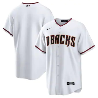 mens nike white arizona diamondbacks home blank replica jer